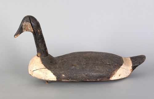 Appraisal: Long Island root headed goose decoy ca l