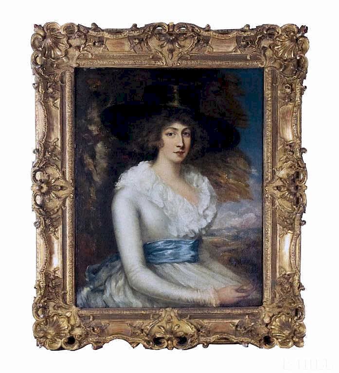 Appraisal: th C Portrait Painting after Thomas Gainsborough Thomas Gainsborough after