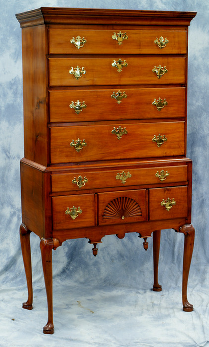 Appraisal: pc Maple New England Queen Anne highboy bottom section with