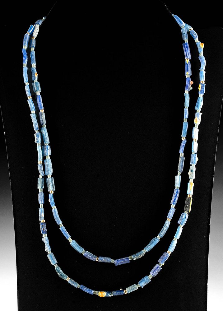 Appraisal: Wearable Gandharan Glass Bead Necklace Central Asia Afghanistan Gandharan period