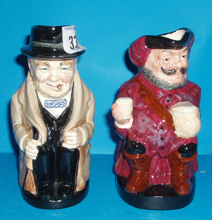 Appraisal: Small Size Toby Jugs Winston Churchill and Falstaff