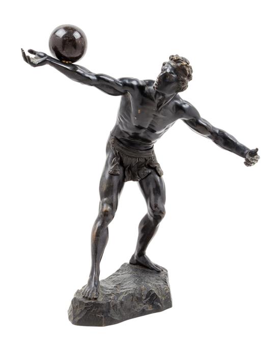 Appraisal: Sale Lot A German Bonze Figure of an Athlete after