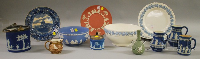 Appraisal: Thirteen Assorted Wedgwood Ceramics Items three dark blue jasper dip