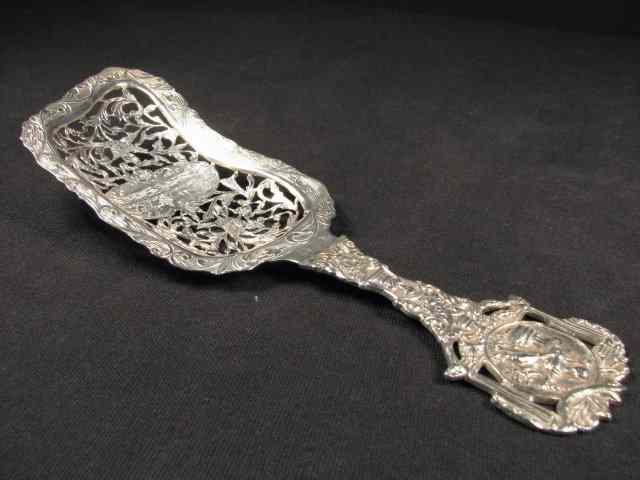 Appraisal: A fine Dutch silver server with hand-sawn cut work Hallmarked