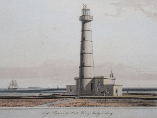 Appraisal: WILLIAM DANIELL'Lighthouse on the Start Isle of Sandy Orkney' aquatint