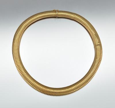 Appraisal: An Italian Gold Omega Necklace k yellow gold omega necklace