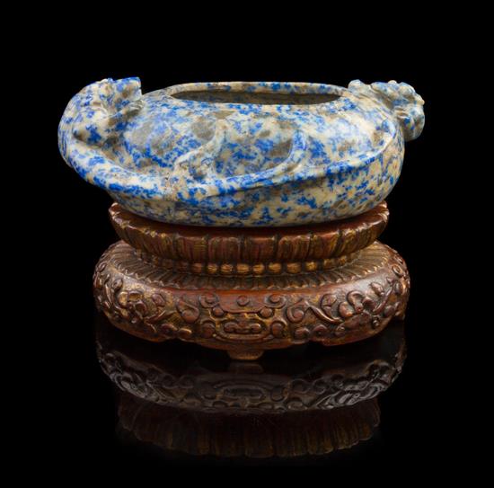 Appraisal: Sale Lot A Chinese Lapis Lazuli Brushwasher th th century