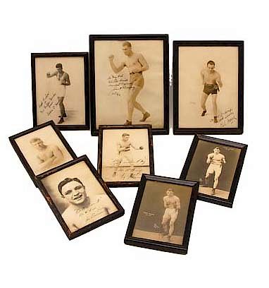 Appraisal: 's Autographed Boxing Photos Jack Dempsey 's Autographed Boxing Photos