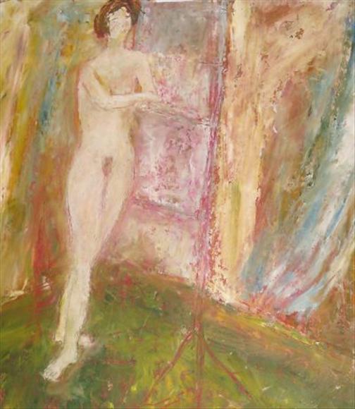 Appraisal: Sylvia Levine - Female nude before the window Oil on