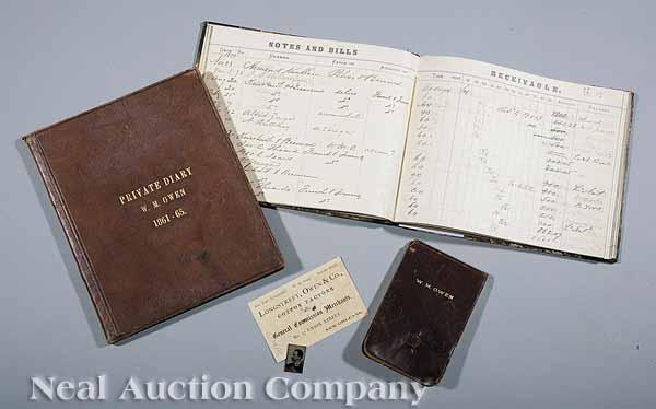 Appraisal: General Longstreet and Wm Miller Owen Business Archive comprising a