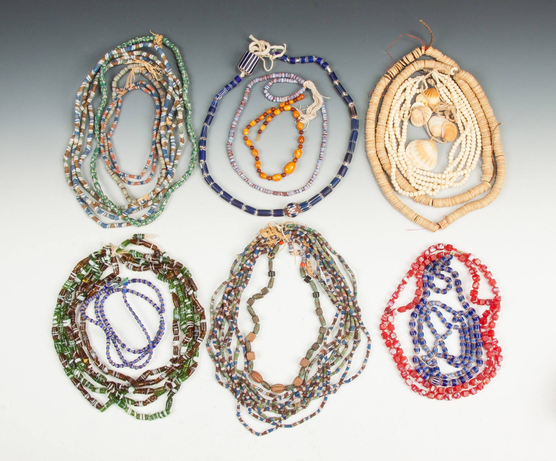 Appraisal: Group of Beads Jewelry Including Millefiori and African trade beads