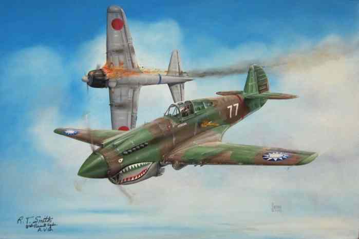 Appraisal: JACK R CRESCENZI OIL ON CANVAS Oregon th century Dogfight