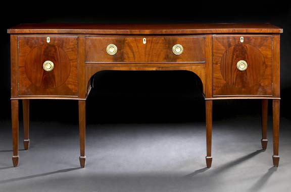 Appraisal: George III-Style Mahogany Sideboard late th century the shaped top