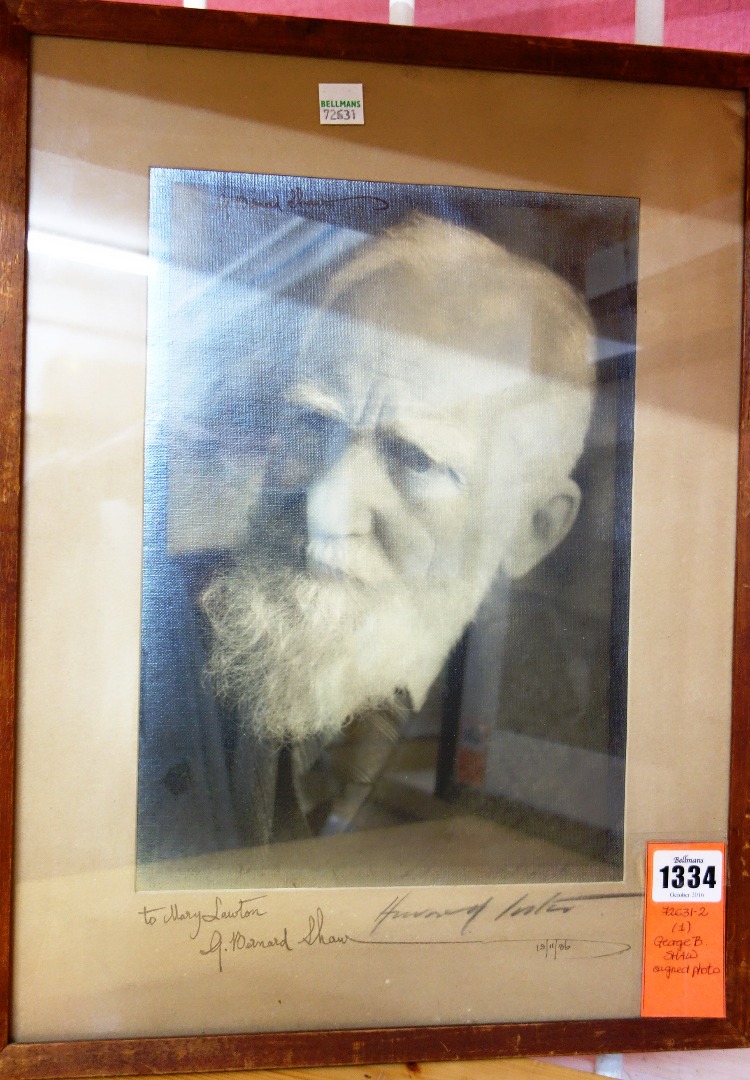 Appraisal: George Bernard SHAW - photo portrait by Howard Coster on