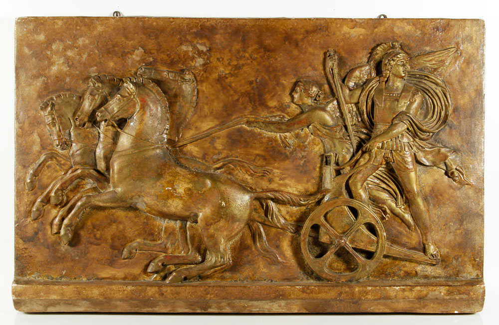 Appraisal: - th C Plaster Classical Chariot Scene Early th century