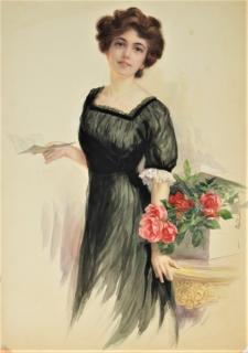 Appraisal: George Tobin WC Illustration Painting of a Woman VERMONT -