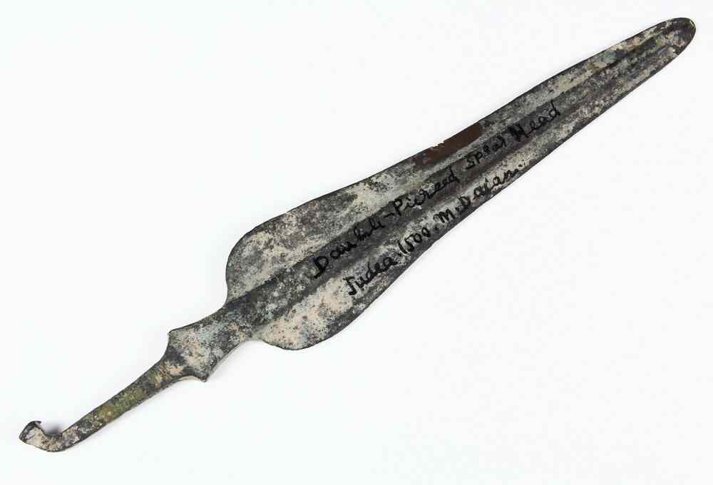 Appraisal: ANCIENT BRONZE SPEAR TIP - Bronze Spear Tip found in