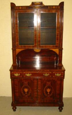 Appraisal: A MAHOGANY SIDE CABINET th century and later with stringing