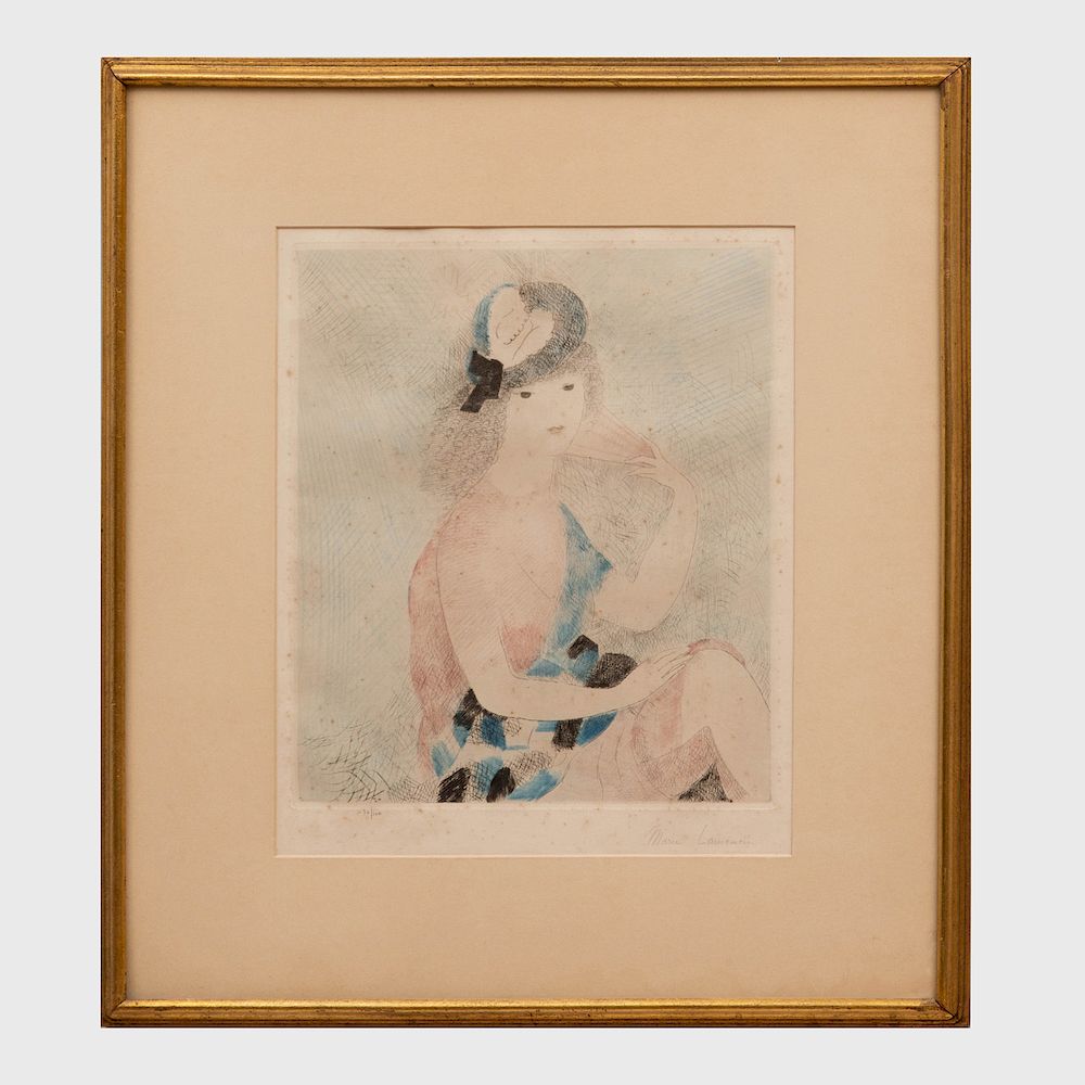 Appraisal: Marie Laurencin - Femme Assise Etching in colors on wove