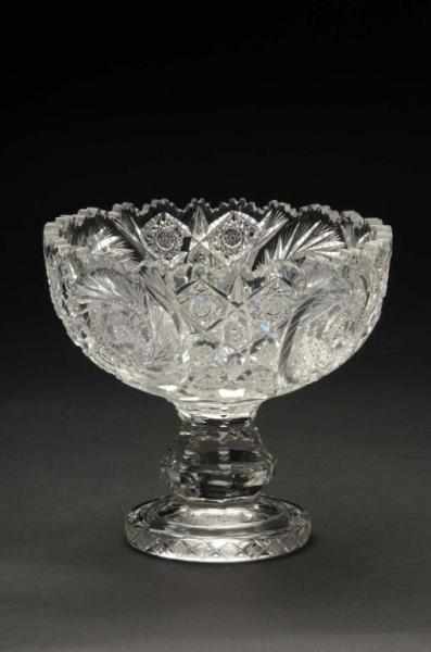 Appraisal: Large Cut Glass Pedestal Compote Description Has a few chips