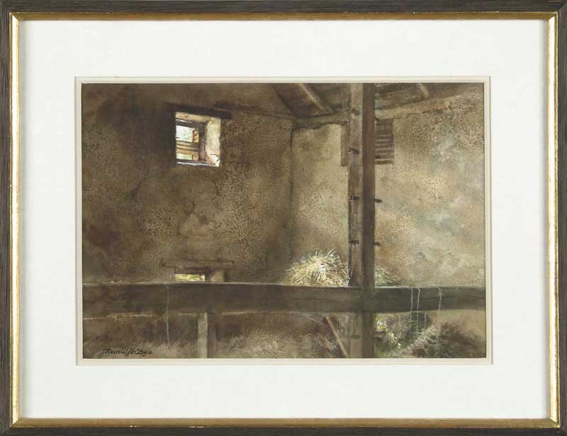 Appraisal: RANULPH BYE American - THE BROKEN LOUVER Fine watercolor scene