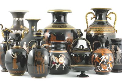 Appraisal: A large ovoid vase and cover five other vases thirteen