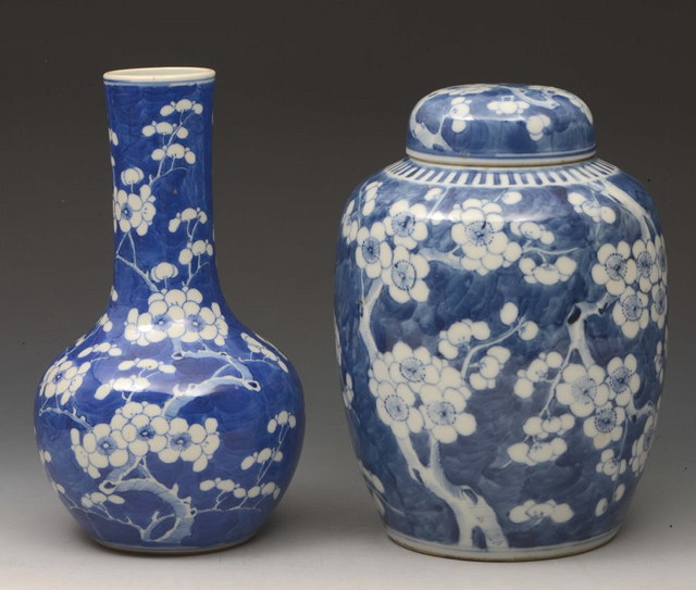 Appraisal: A CHINESE PORCELAIN GINGER JAR and cover decorated in blue