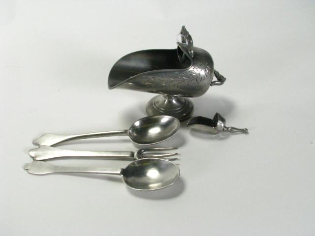 Appraisal: Group of Vintage Silver Plate and Pewter including engraved silver