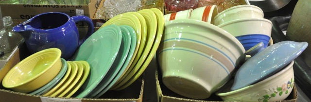 Appraisal: Two Bxs of Fiestaware and Misc Pottery pieces of Fiestaware