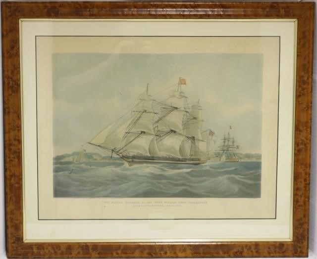 Appraisal: TH C HAND COLORED ENGRAVING TITLED THE SAMUELENDERBY OF TONS