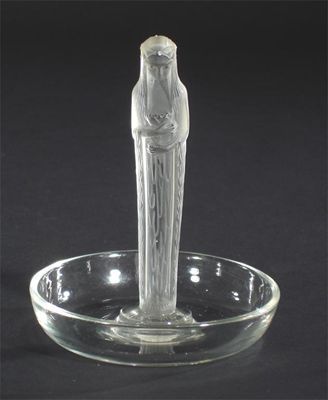 Appraisal: Statuette De La Fontaine' No a Lalique clear and frosted