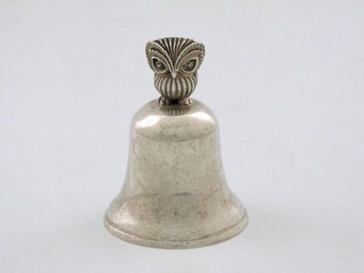 Appraisal: A modern silver novelty table bell tapering circular form the