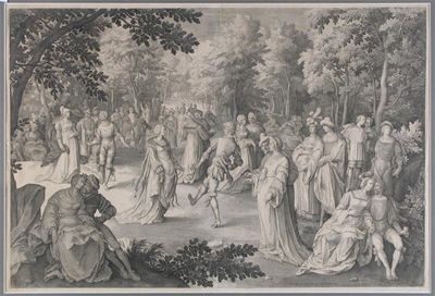 Appraisal: After Nicholaes de Bruyn A country dance Engraving dated on