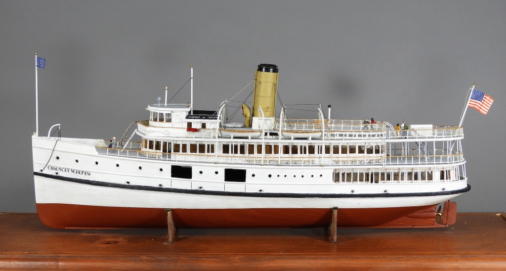 Appraisal: CHAUNCEY M DEPEW SCRATCH BUILT STEAMER SHIP MODEL United States