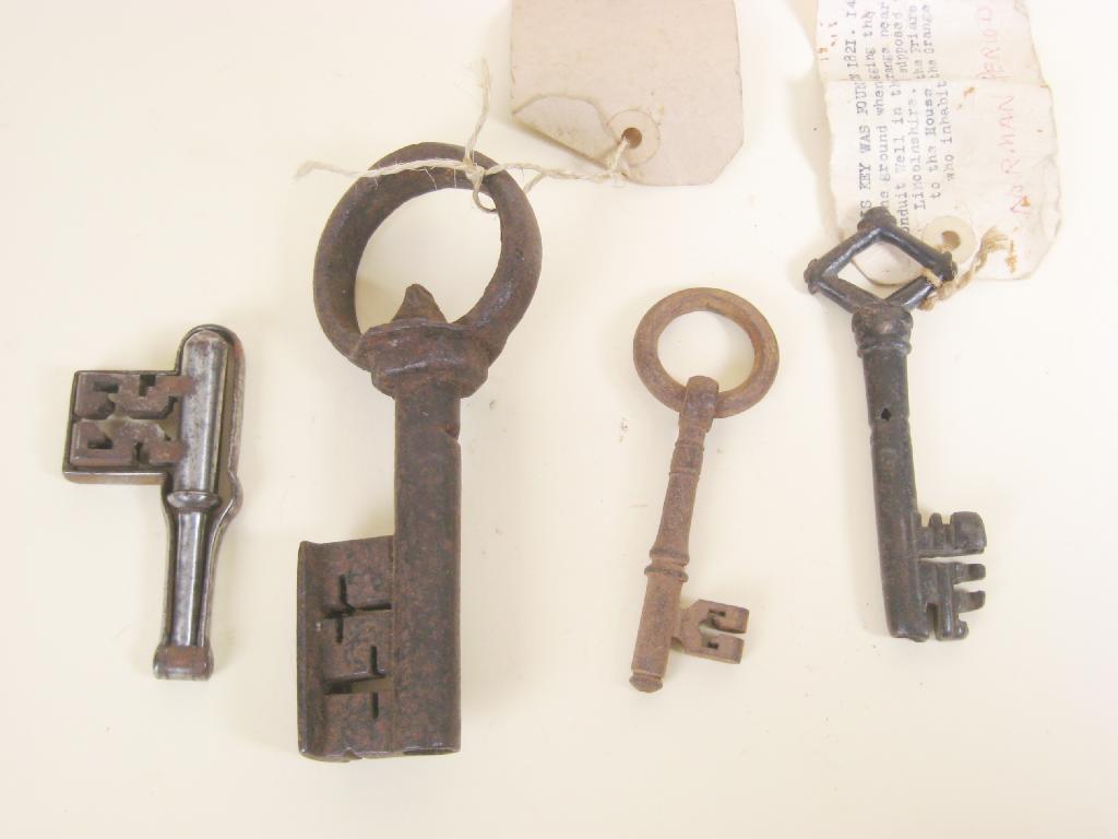 Appraisal: An early iron Key possibly German th Century a Folding