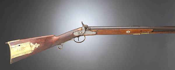 Appraisal: An interesting American half-stock percussion buck and ball gun made