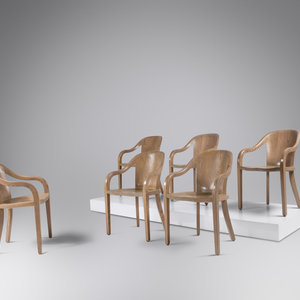 Appraisal: Ward Bennett - Set of Six University Chairs designed for