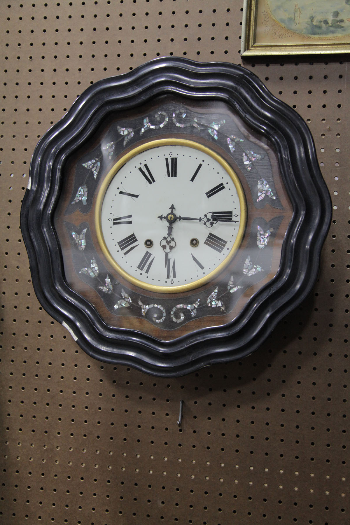 Appraisal: WALL CLOCK Probably French th century Eight day clock with