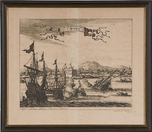 Appraisal: S FRANCISCO DE CAMPECHE Engraving on laid paper ca th