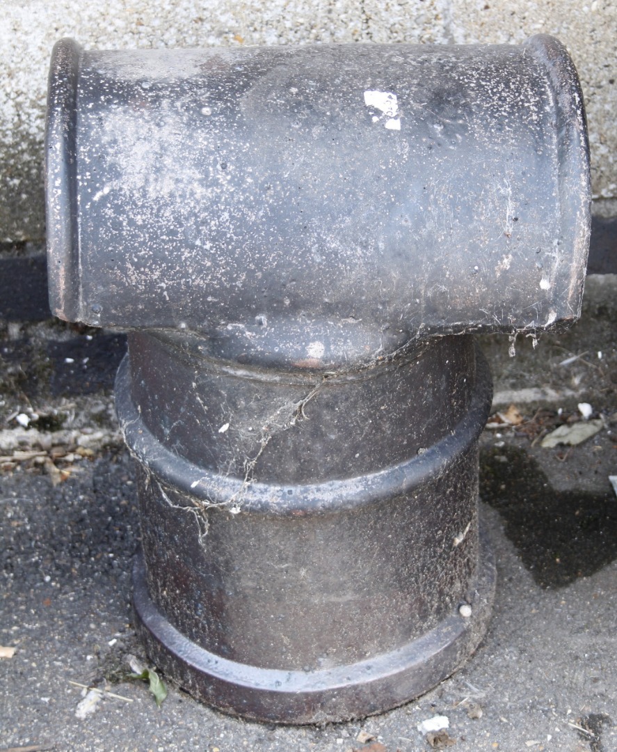 Appraisal: An early thC baked clay chimney pot top of cylindrical