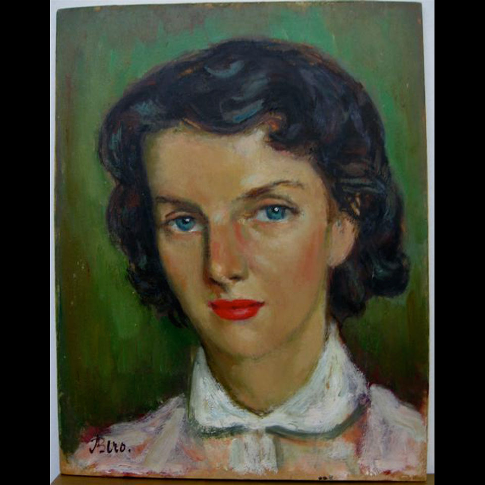 Appraisal: PORTRAIT OF A YOUNG WOMAN BIRO TH CENTURY HUNGARIAN DOUBLE-SIDED