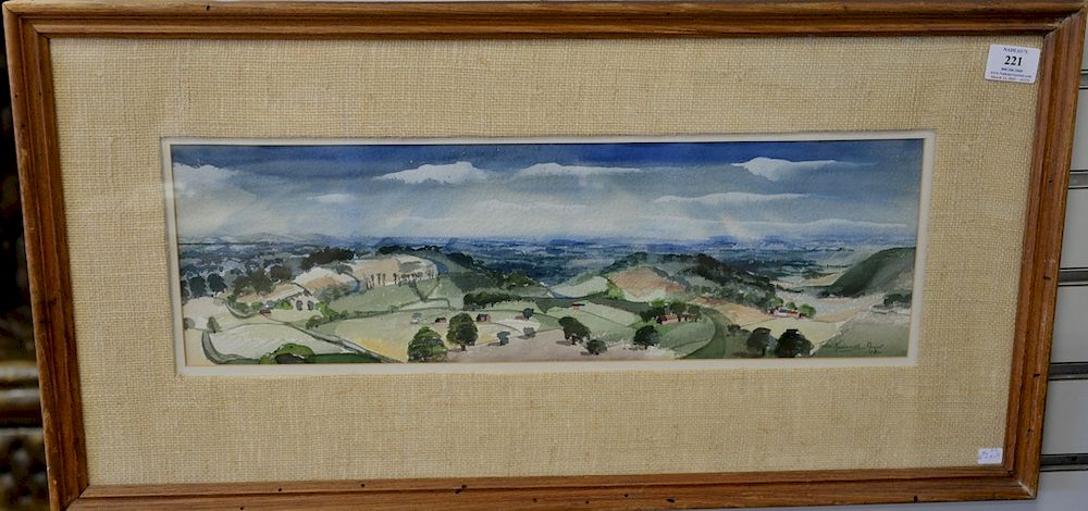 Appraisal: Theodore Hancock - landscape watercolor on paper Stormy Sky signed