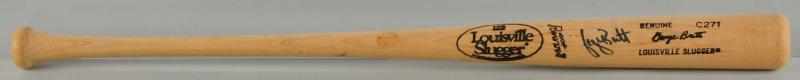 Appraisal: Signed George Brett Louisville Baseball Bat Description Possibly game used