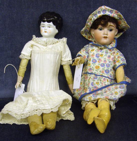 Appraisal: A MAX HANDWERCK BISQUE HEADED DOLL with blue sleeping eyes