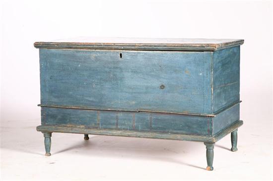 Appraisal: PAINTED BLANKET CHEST American early th century pine Good small