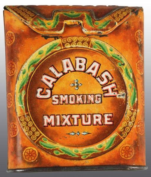 Appraisal: Calabash Flip-Top Vertical Pocket Tobacco Tin Description Manufactured by the