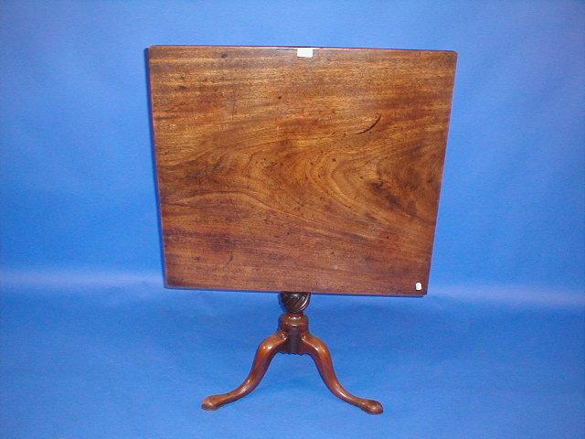 Appraisal: A George III mahogany supper table with rectangular tilt top