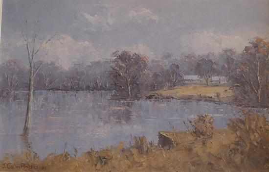 Appraisal: J COLIN ANGUS LAKE MULWALA OIL ON BOARD X CM