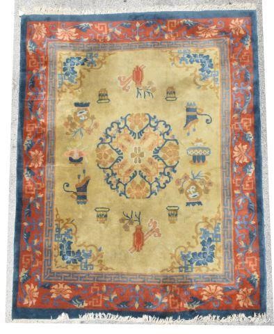 Appraisal: Hand-tied Chinese rug approx ' x ' Provenance From the