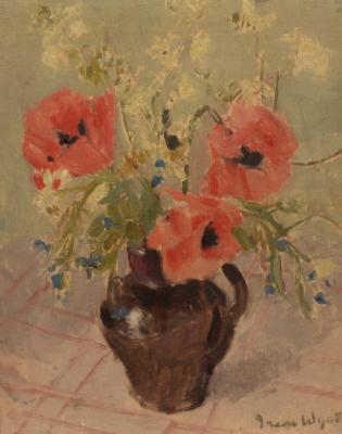 Appraisal: Irene Wyatt - Still Life of Poppies in a Jug